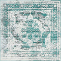 Unique Loom Sofia Collection Area Rug - Salle Garnier (6 1 Square, Turquoise/ Blue)