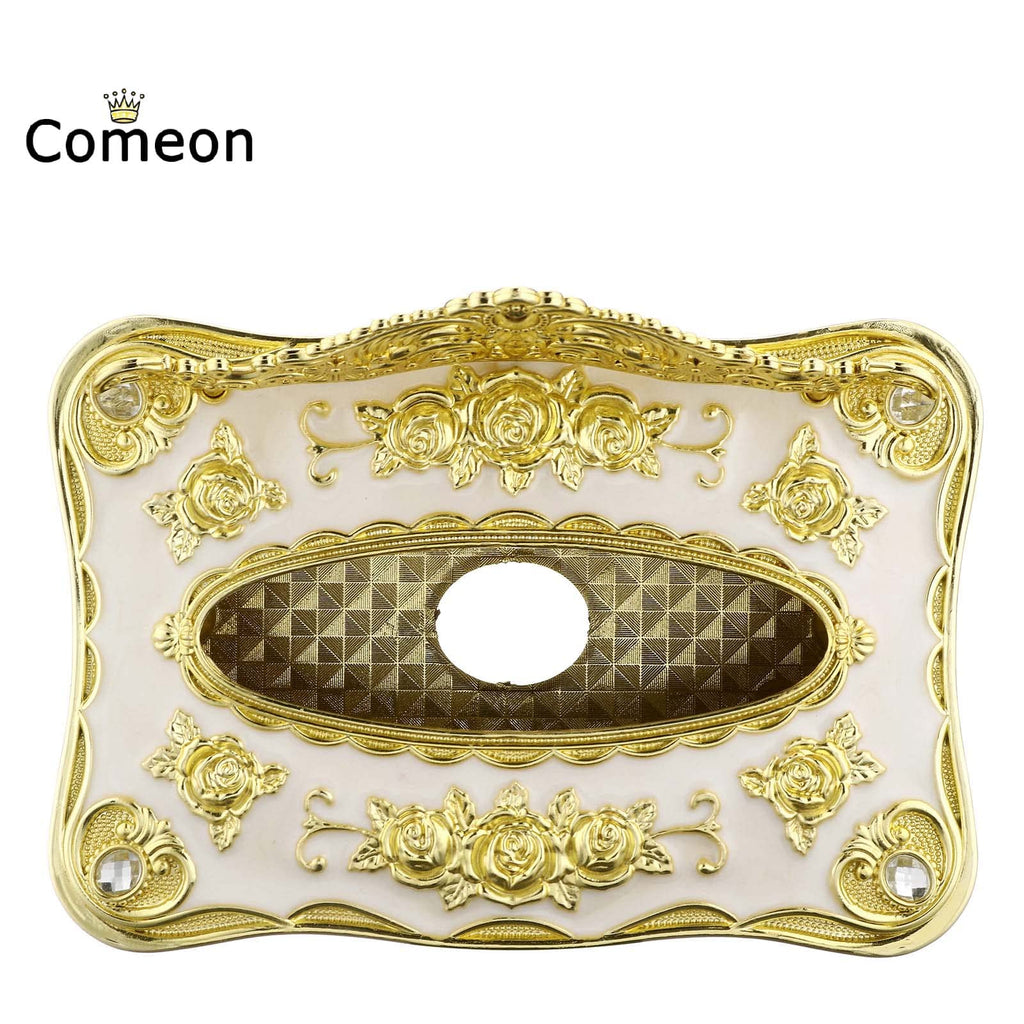 Comeon Luxurious Rose Tissue Box Acrylic Holder Cover Luxurious Elegant Design Tissue Holders Paper Holder Napkin Holder For Hom