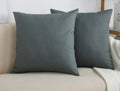 Tangdepot Handmade Decorative Solid 100% Cotton Canvas Throw Pillow Covers/Pillow Shams, (20' X20' , Steel Grey, 1 Count (Pack