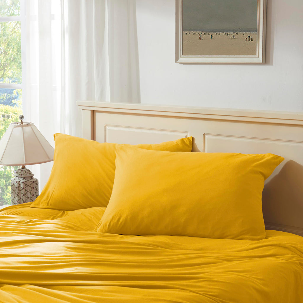 Household 100% Jersey Cotton Pillowcase 20   x36   -Light Weight, Comfortable, Super Soft Pillow Case with Envelope Closure Set 