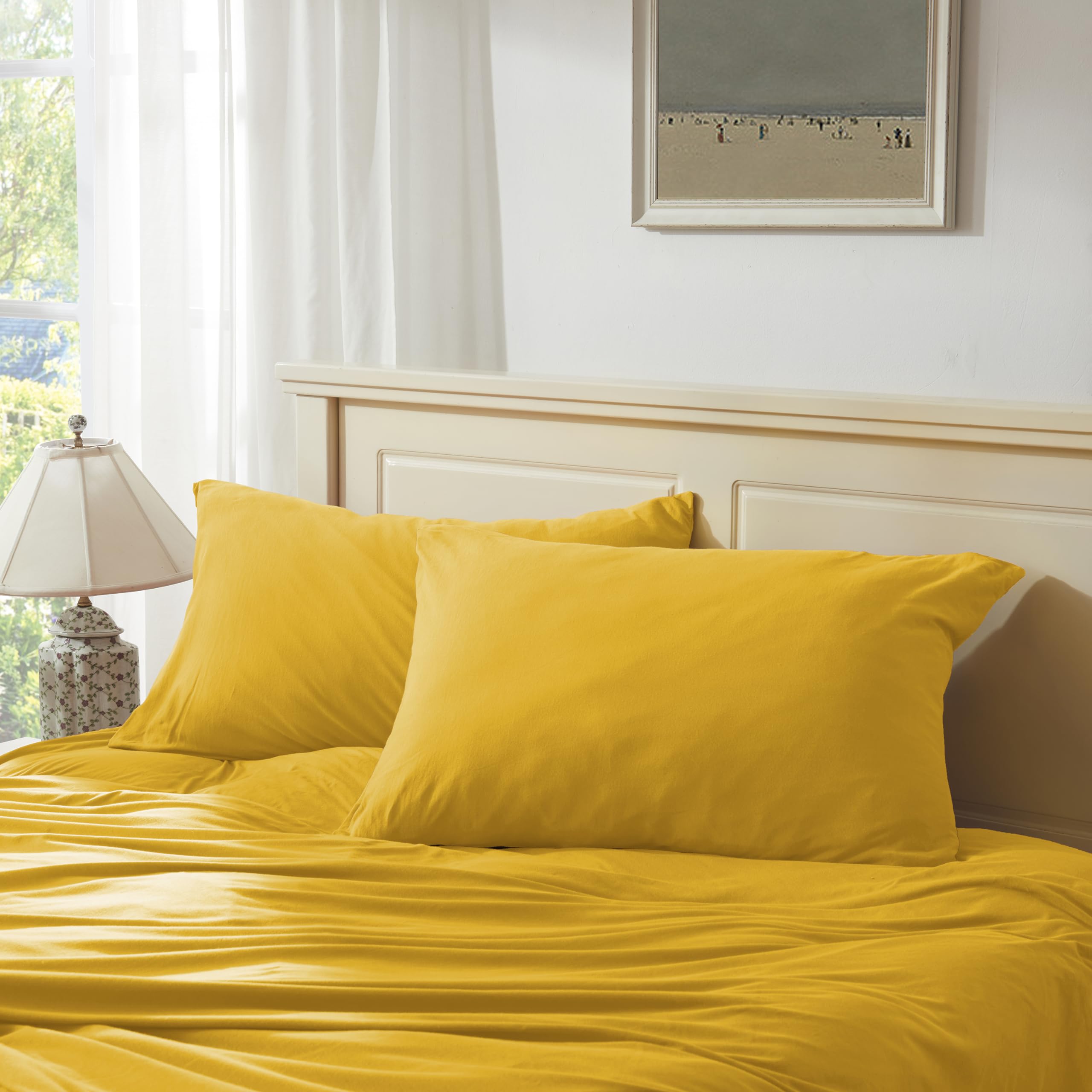 Household 100% Jersey Cotton Pillowcase 20   x36   -Light Weight, Comfortable, Super Soft Pillow Case with Envelope Closure Set 