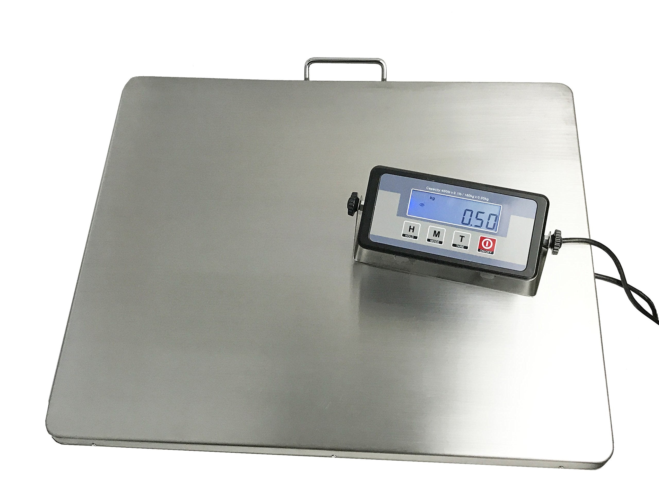 Angel Usa Extra Large Platform 22 Inches X 18 Inches Stainless Steel 400 Pounds Heavy Duty Digital Postal Shipping Scale, Powere