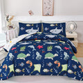 Rynghipy Kids Bedding Set For Twin Bed Reversible Ocean Animals Print Comforter Set For Boys Girls Easy-Wash Super Soft Microfib