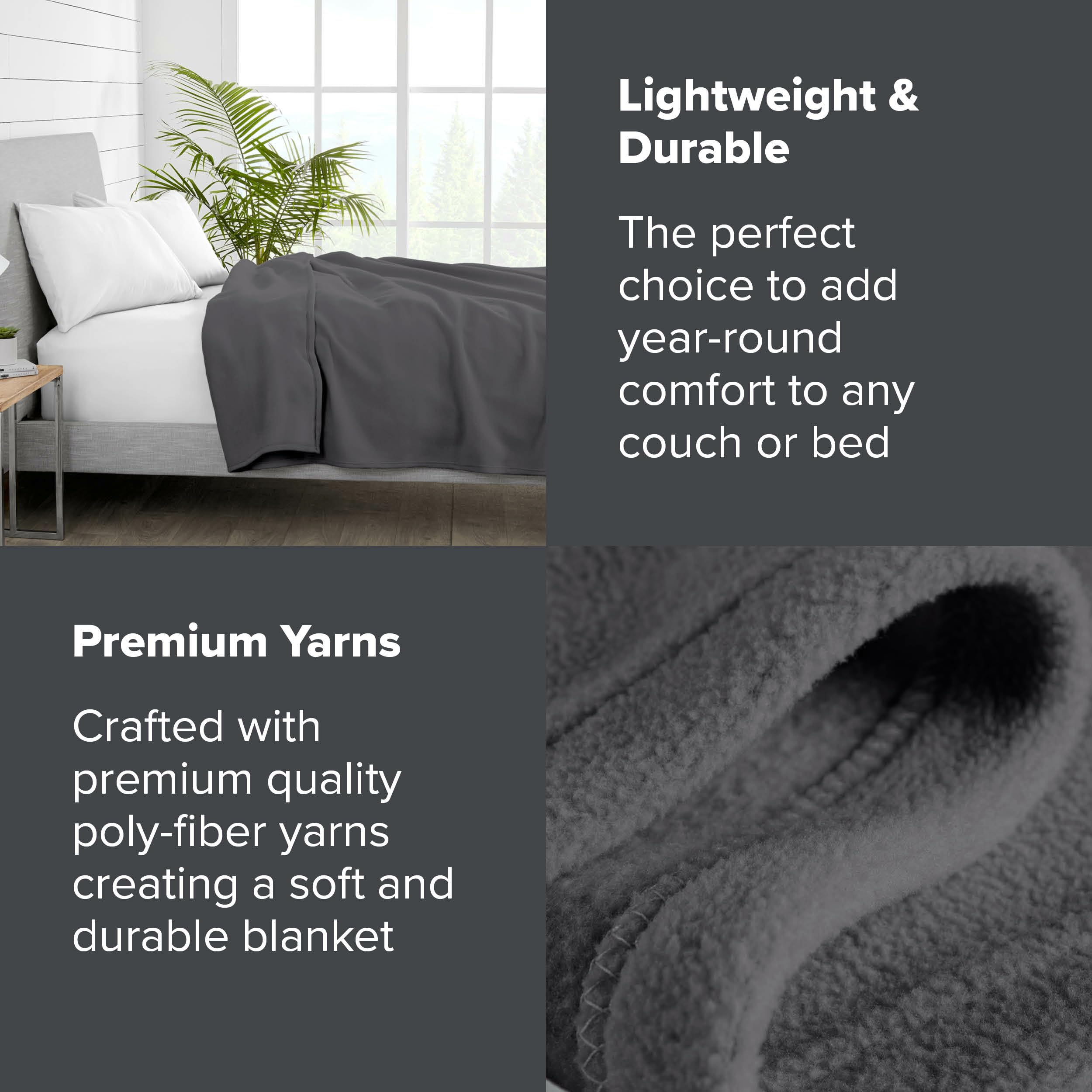 Bare Home Polar Fleece Blanket - King Blanket - Warm & Cozy - Premium Fleece Blanket - Blanket For Bed, Sofa, Camping, Travel An