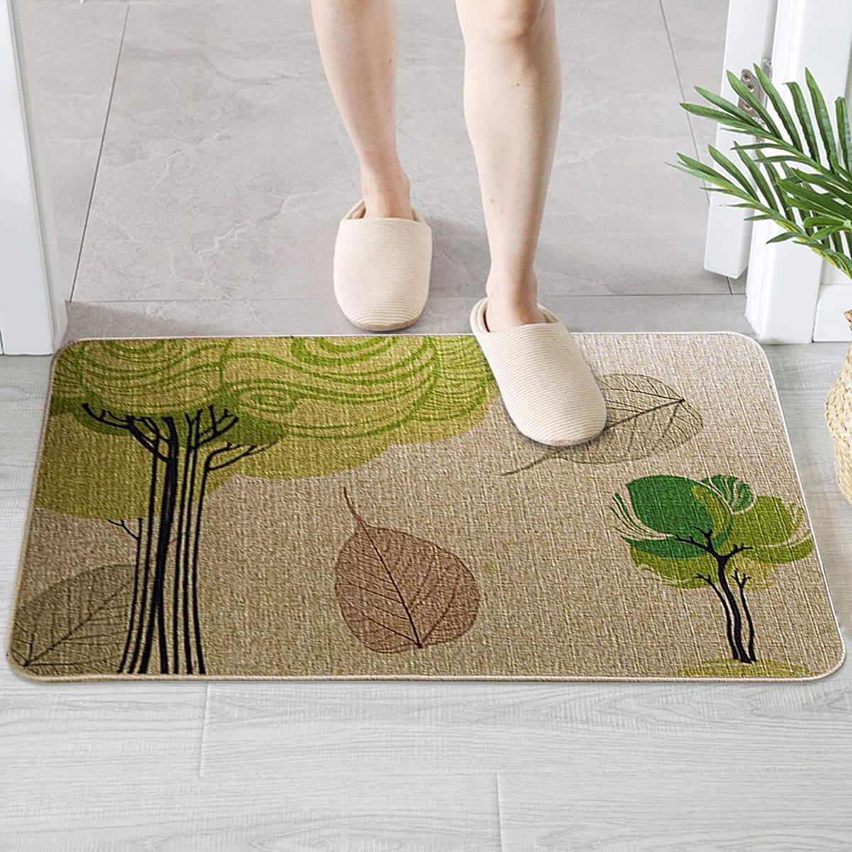 Jorex Mart Water Absorbing Mat for Bathroom Quick Dry Rubber Backed AntiSlip Floor Mat NonSlip Mat for Home, Kitchen (40 X 60 