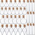 50 Pieces Mini Glass Bottles Jars with Cork Stoppers Tiny Cork Glass Bottles Small Wishing Bottles Message Bottle DIY Decoration
