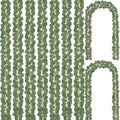 CQURE 48Pcs Eucalyptus Garland,Artificial Eucalyptus Leaves Table Greenery Garland Wreath Vines for Wedding Party Table Bedroom 