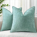Decoruhome Spring Couch Throw Pillow Covers 16X16 Set Of 2, Decorative Soft Chenille Pillow Covers With Elegant Design For Sofa