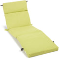 Blazing Needles Outdoor Spun Poly 24-Inch by 72-Inch by 3-1/2-Inch All Weather UV Resistant Zippered Chaise Lounge Cushion, Lime