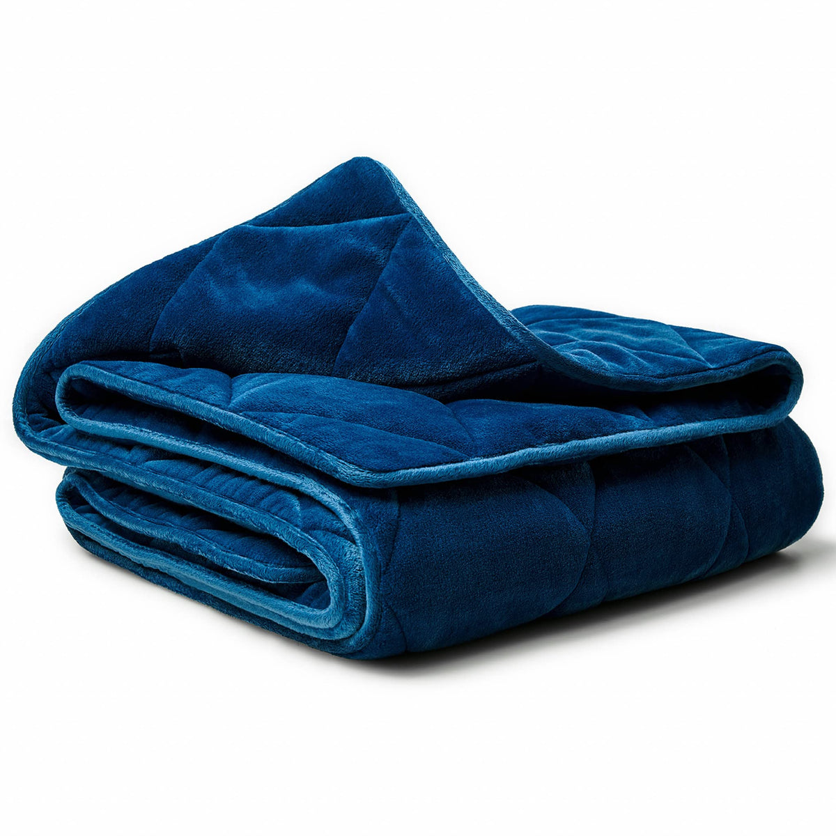 HomeRoots Navy Blue Velvet Weighteded Blanket