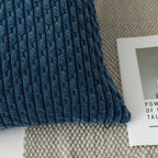 Kevin Textile Pack Of 2 Blue Corduroy Decorative Throw Pillow Covers 24X24 Inch Soft Boho Striped Pillow Covers Modern Farmhouse Home Decor For Autumn Sofa Living Room Couch Bed