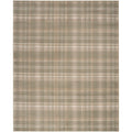 Nourison Grafix Plaid Olive 7'10' X 9'10' Area Rug, Easy Cleaning, Non Shedding, Bed Room, Living Room, Dining Room, Kitchen (