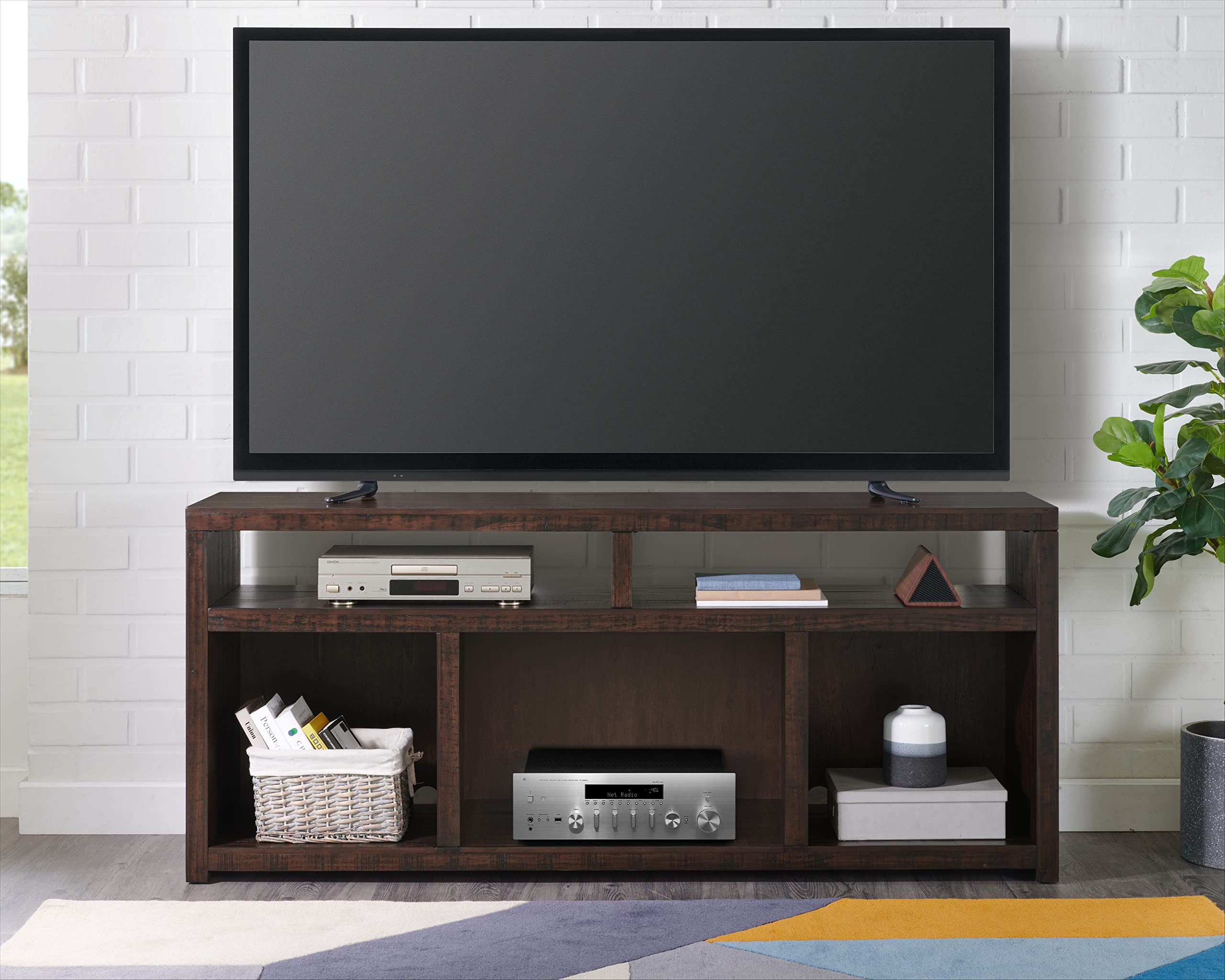 Martin Svensson Home Lexington Dark Mocha Rectangular 70&Quot; Solid Wood Tv Stand