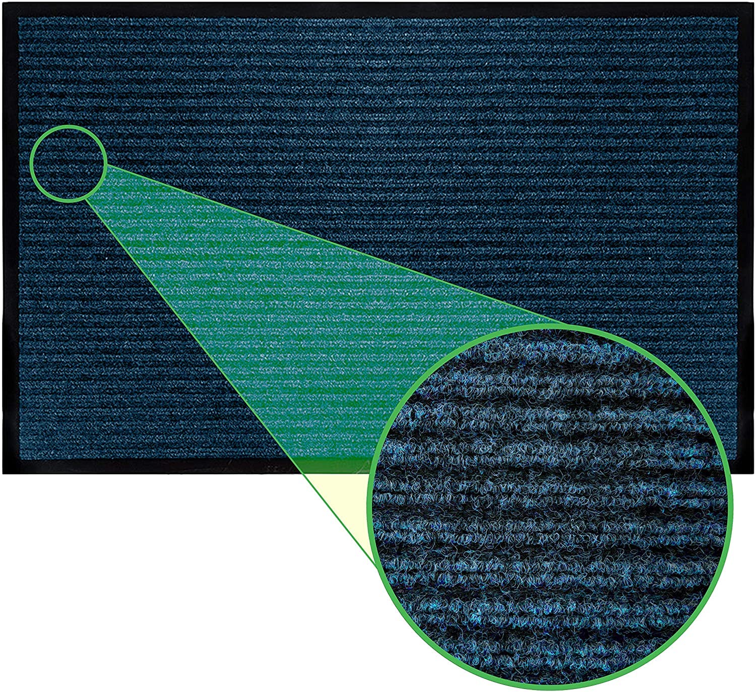 Luxurux Durable Rubber Door Mat - Heavy Duty, Indoor/Outdoor, Easy To Clean, Waterproof, Low-Profile Mat For Entry, Patio, Garag