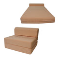 D&D Futon Furniture Sleeper Chair Folding Bed, Studio Sofa Guest Folded Mattress, High Density Foam (72 X 48 X 6, Peach)