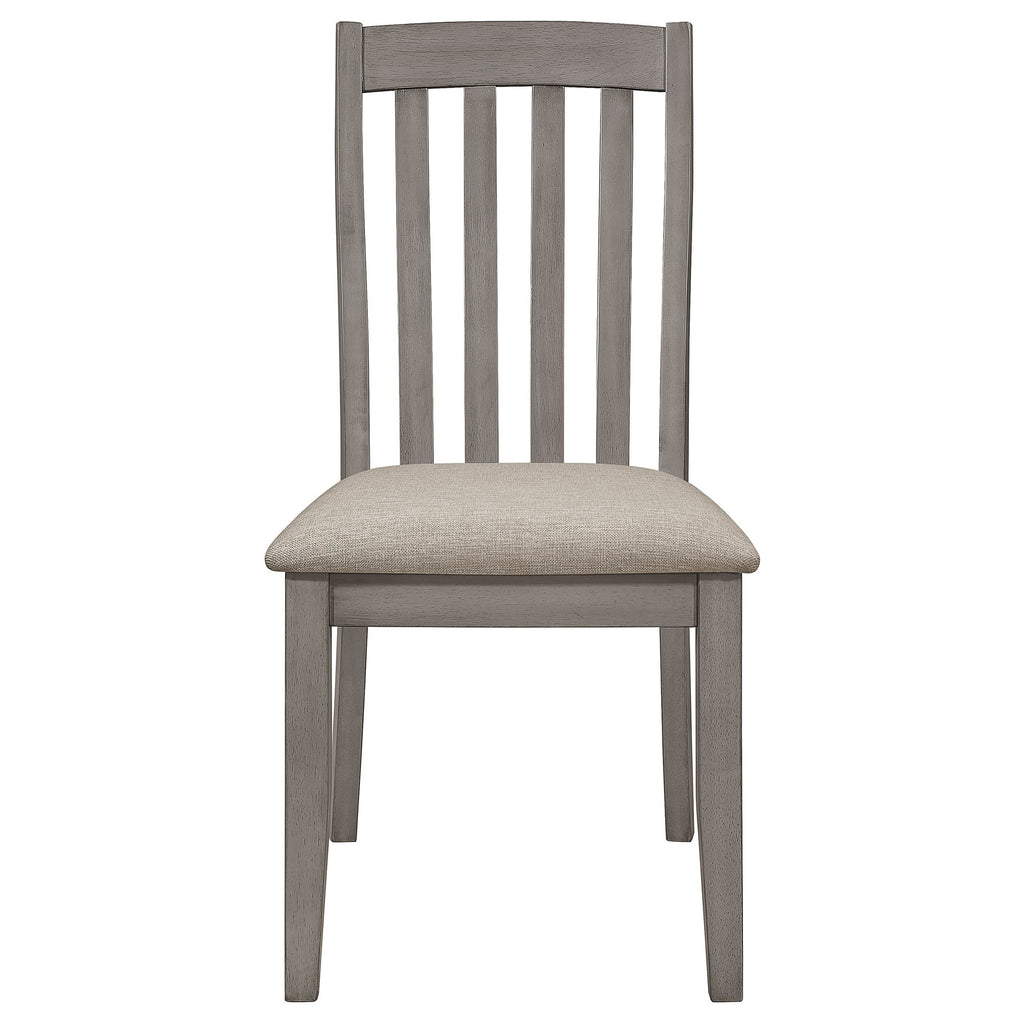 Coaster Furniture Nogales Slat Back Coastal Grey (Set of 2) Side Chair 109812