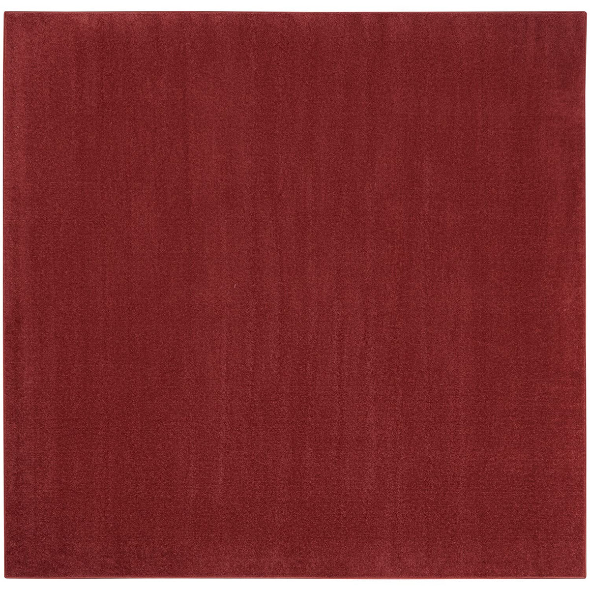 Nourison Essentials Indoor/Outdoor Brick Red 7' X Square Area Rug, Easy Cleaning, Non Shedding, Bed Room, Living Room, Dining Ro