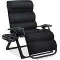 Best Choice Products Oversized Zero Gravity Chair, Folding Outdoor Patio Recliner, Xl Anti Gravity Lounger W/Removable Cushion, Cup Holder, Side Tray, 350Lb Capacity - Onyx Black