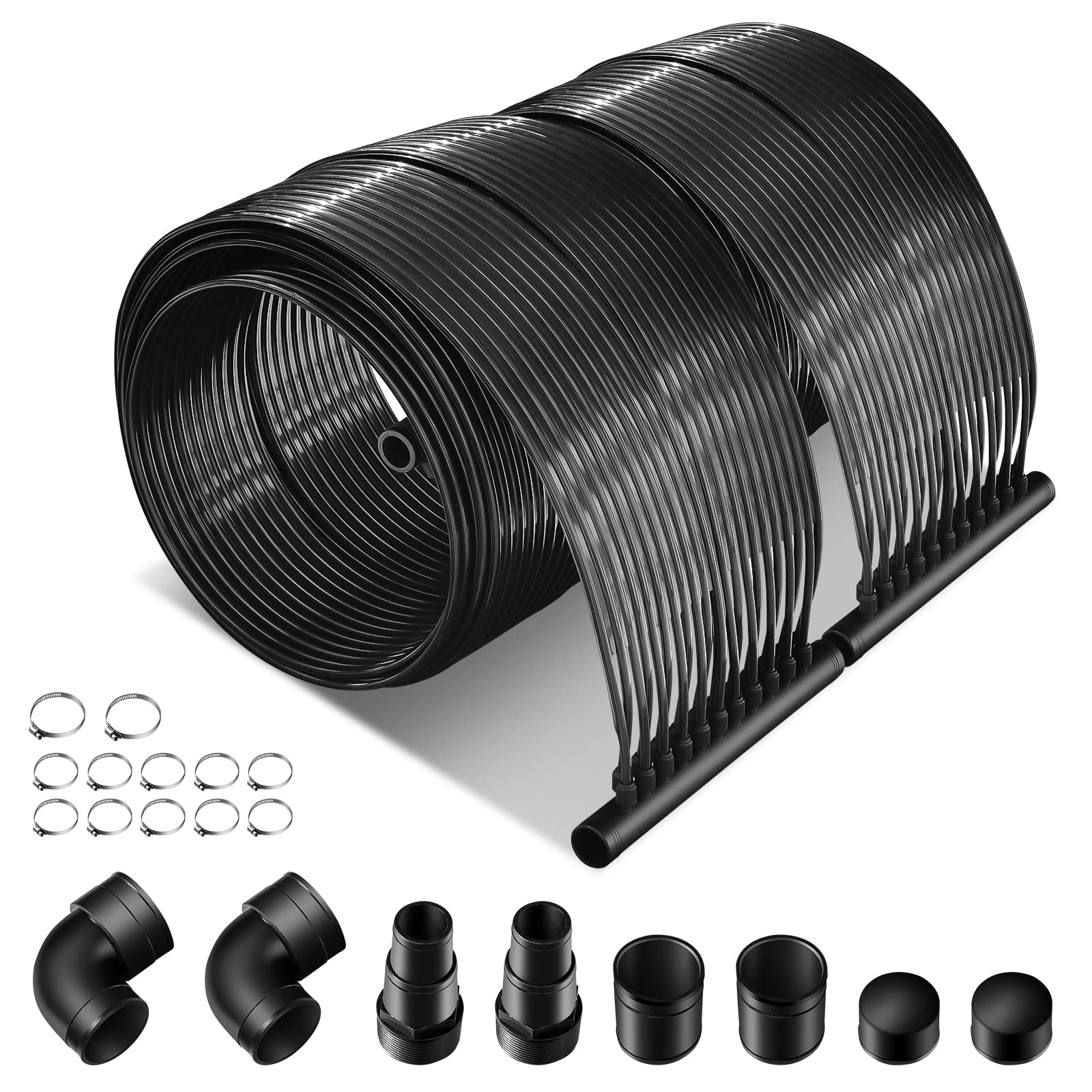 Goplus 2.5Ft X 16.5Ft Solar Pool Heater For Above Ground Pool Inground Pools, Swimming Pool Solar Panel Heating System, Weatherp