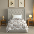 Swayam Single Comforter Quilt for Mild Winter | 150 GSM Lightweight Comforter | Soft & Warm | Floral Print | 90 x 60 Inches | Be