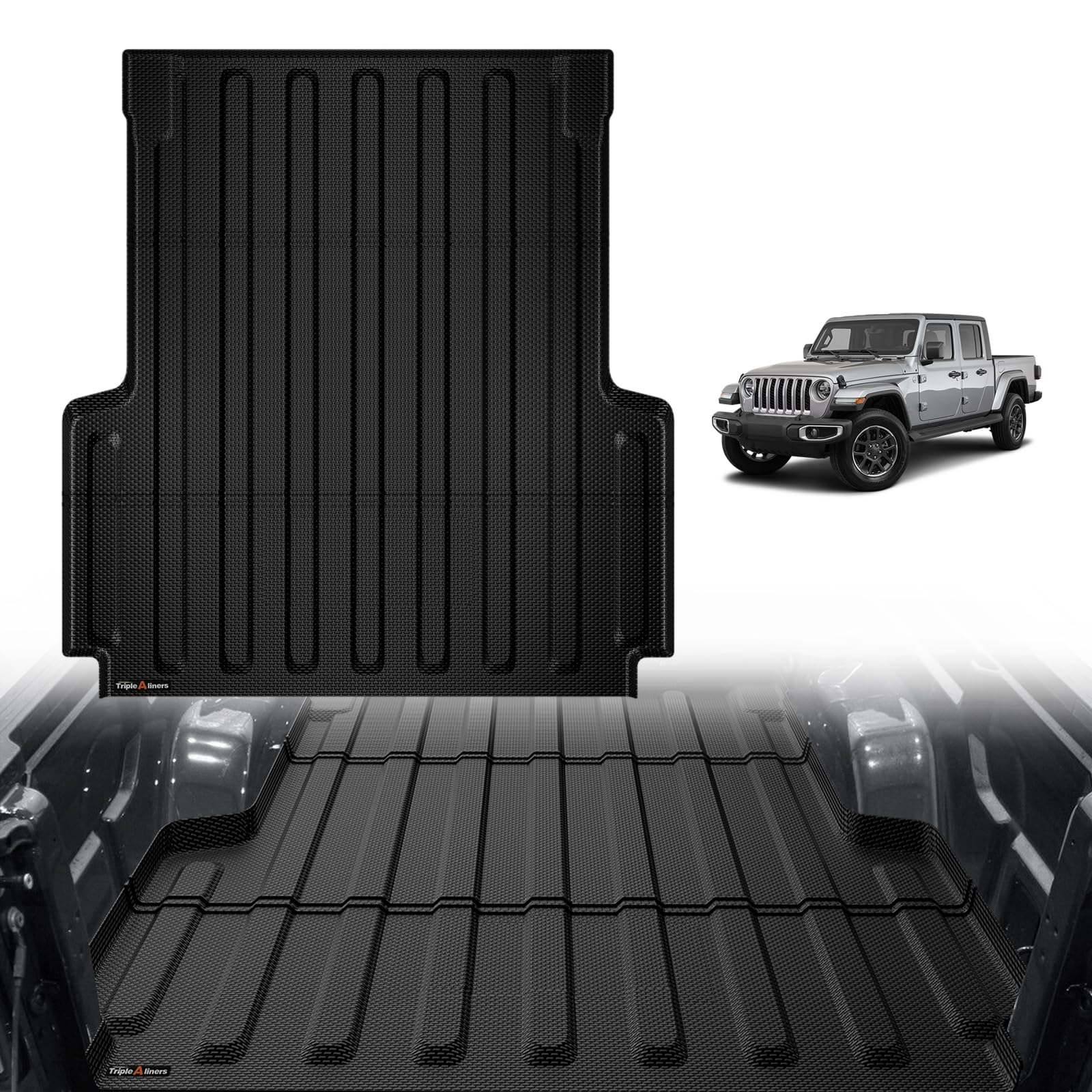 Triplealiners Truck Bed Mat Compatible With 2020-2023 2024 2025 Jeep Gladiator Jt Accessories 5Ft Vehicle Perfectly Flush All We