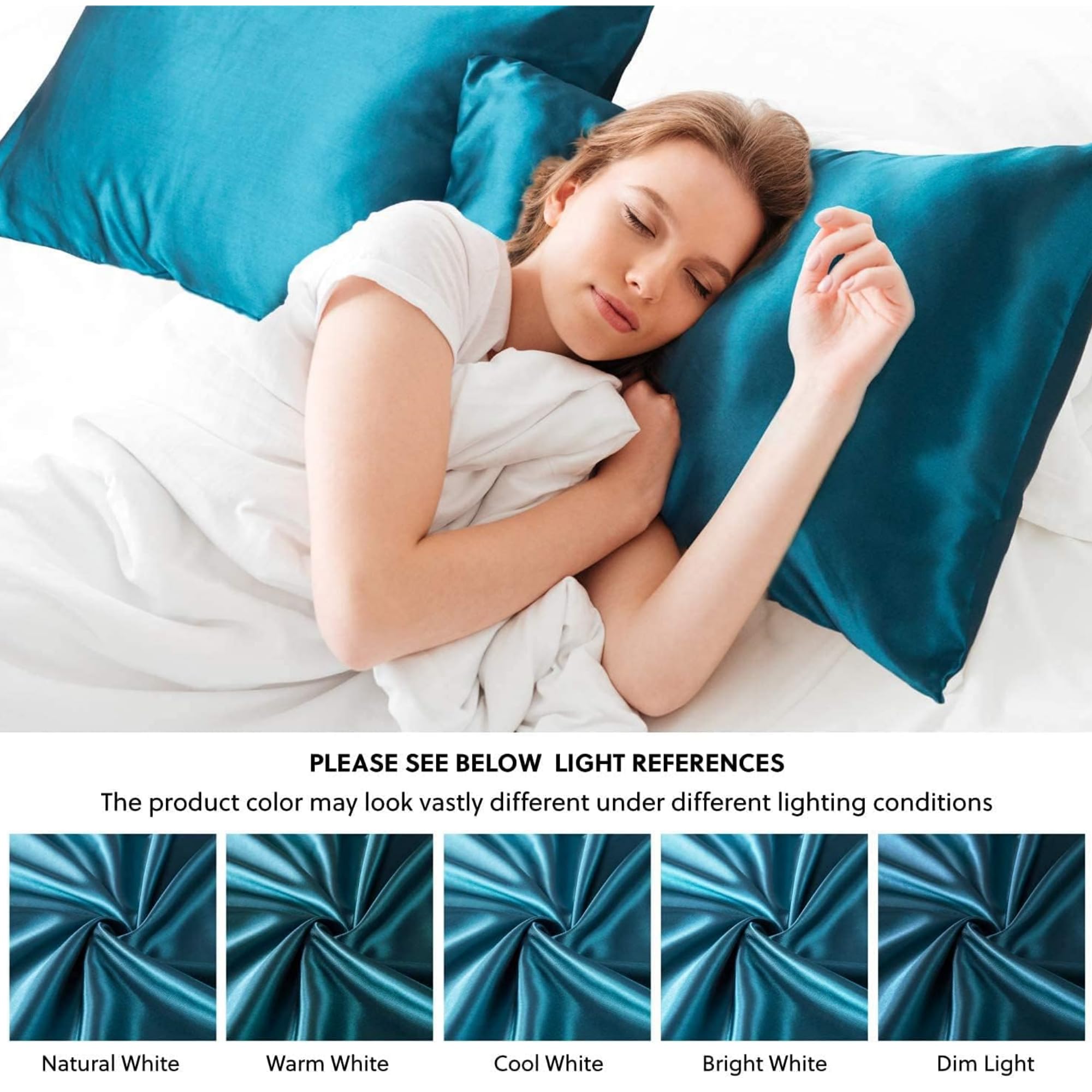 Mulberry Silk Pillowcase For Hair And Skin Made In Usa, 22 Momme King Size Silk Pillow Cases With Zipper, 100% Silk, Anti Aging,