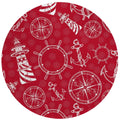 Harbor Ha9 Red Coastal Rug Round 8' X 8'