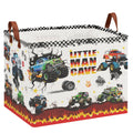 XHWZOF Monster Trucks Storage Basket Kid Gift Toy Bin Empty Nursery Decor Hamper Rectangular Storage Toy Box Shelf Basket Collap