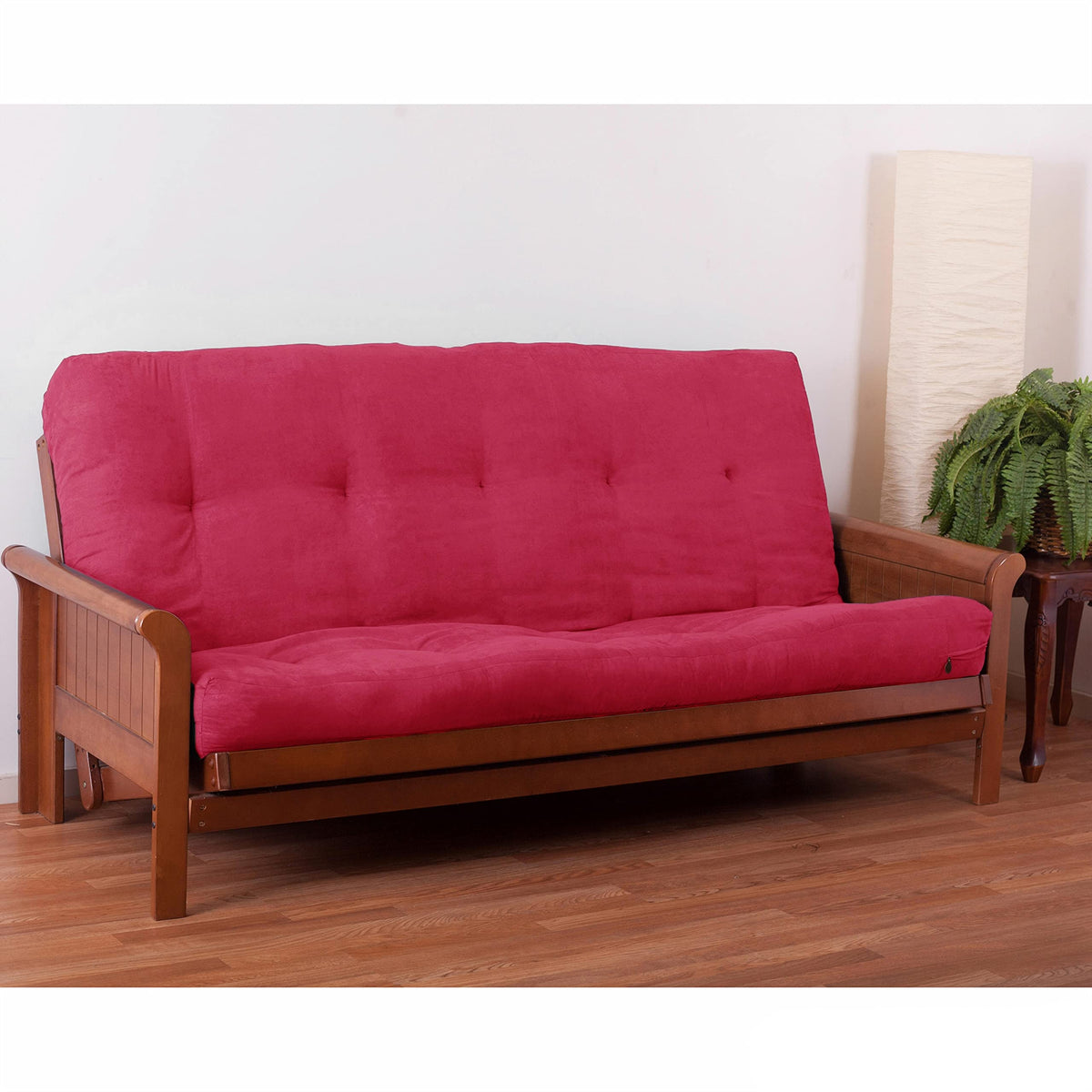 Blazing Needles Vitality 7&quot; Microsuede Futon Mattress, Full, Bery Berry