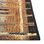 Liora Manne Marina Low Profile Durable Indoor/Outdoor Woven Rug- Tribal Stripe Gold 6'6' X 9'4'