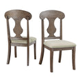 Best Quality Furniture D181/3 Dining, Set Of 2 (Chairs Only), Rustic Brown Oak