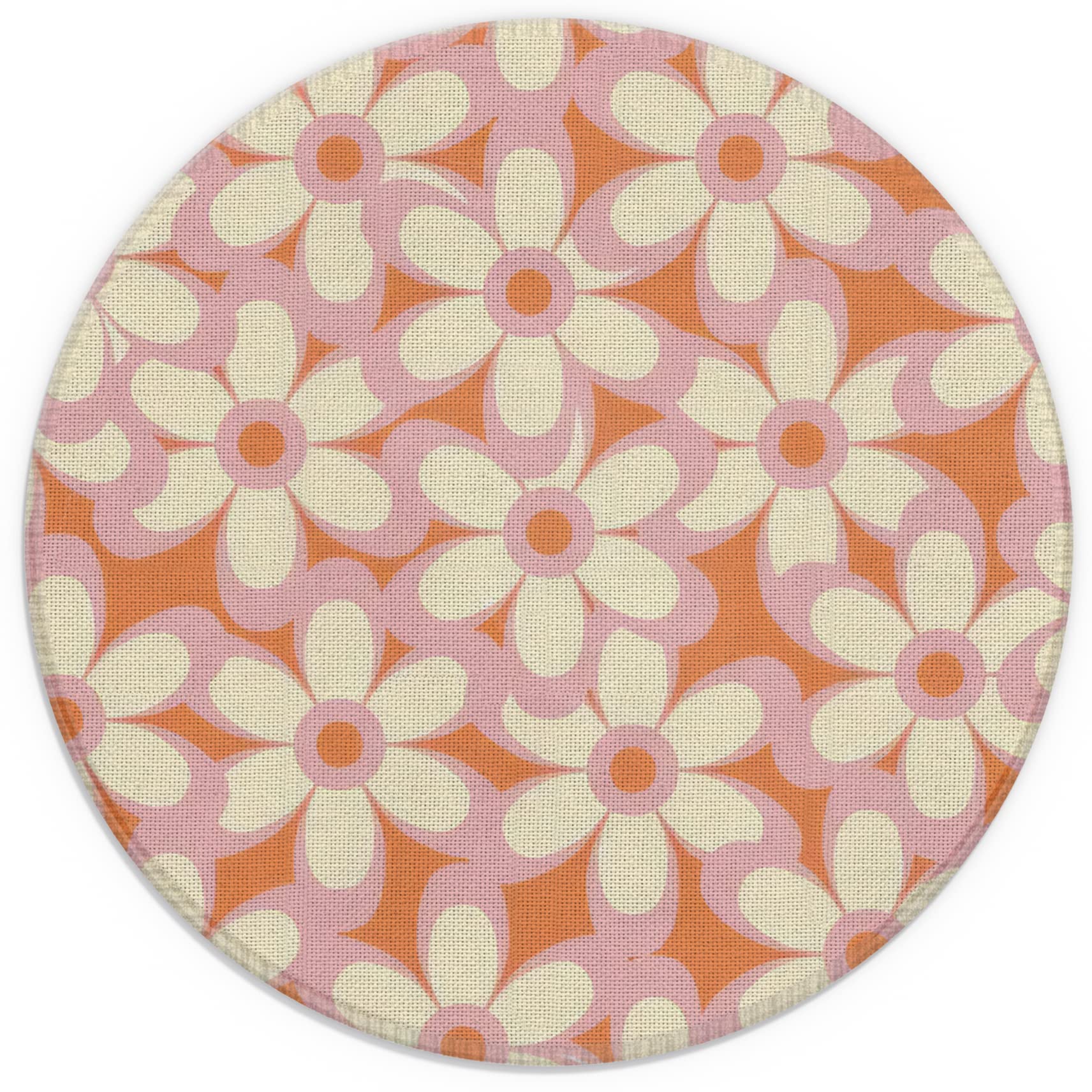 Trendy Boho Flower Minimalist Pattern Mouse Pad 7.9X7.9 Inch,Non-Slip Rubber Base Mousepads For Dorm Office Home Desk Decor(061)