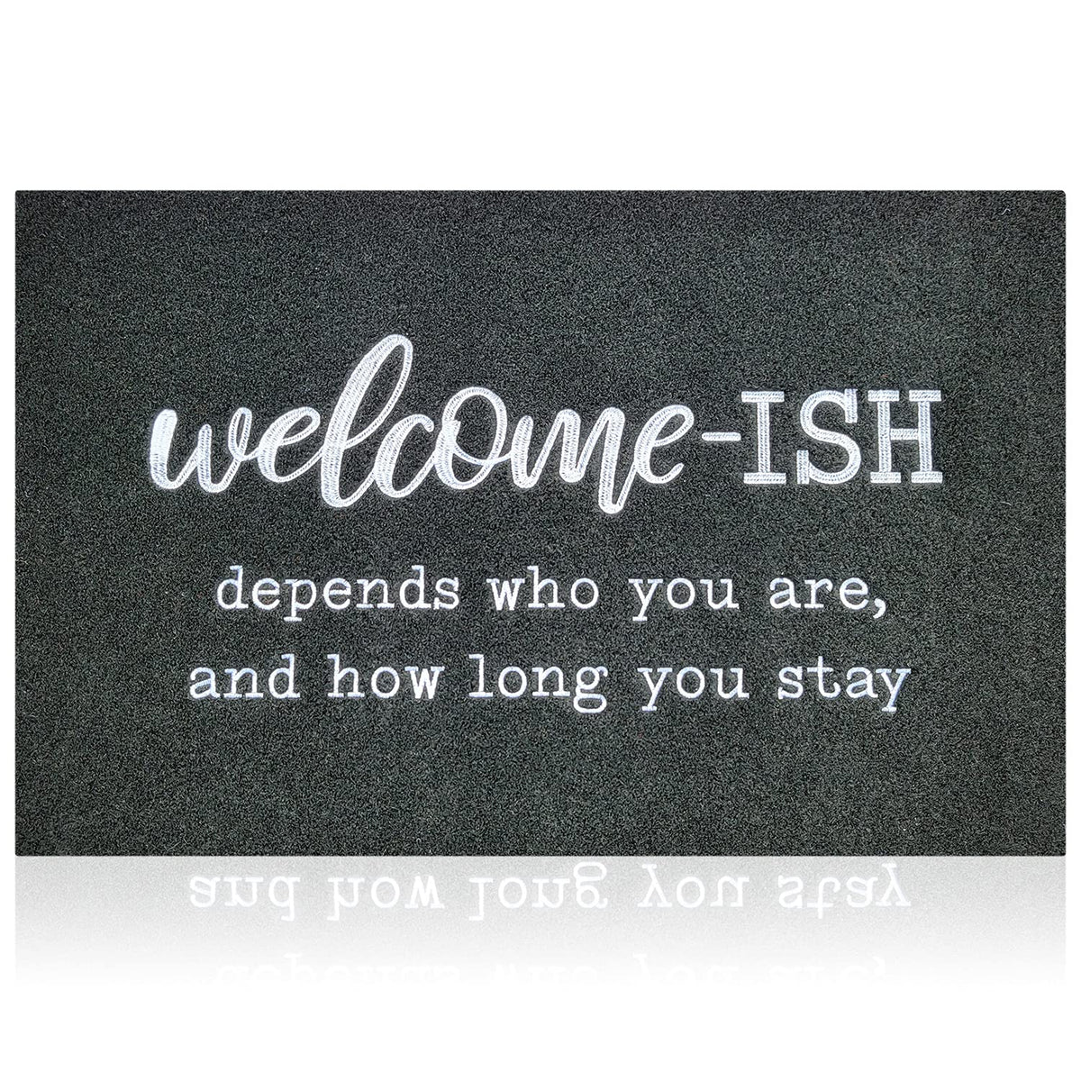 Large Door Mat Outdoor Entrance Durable Welcome Mat For Front Door Outside Entryway Funny Doormat Non Slip Rubber Back Rugs Blac