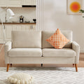 WEUP Loveseat Sofa, 68 Oatmeal Love Seat Couch for Living Room, Mid Century Modern Sofa with Deep Seat Spring Cushion, Solid Woo