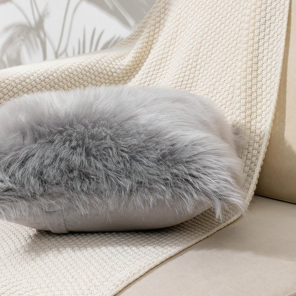 Excluding Insert Faux Fur Sheepskin Pillow Cover 2 Pcs Super Soft Fluffy Cushion Plush Pillow Case New Luxury Series Living Room