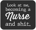 Nurse 9' Mousepad Nursing Mousemat - Nursing Student Gifts Women Girls Nurse Themed Graduation Black Office Poster Mouse Mat Mo