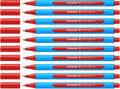 Schneider Slider Edge Xb (Extra Broad) Ballpoint Pen, 1.4 Mm, Light Blue Barrel, Red Ink, Box Of 10 Pens (152202)