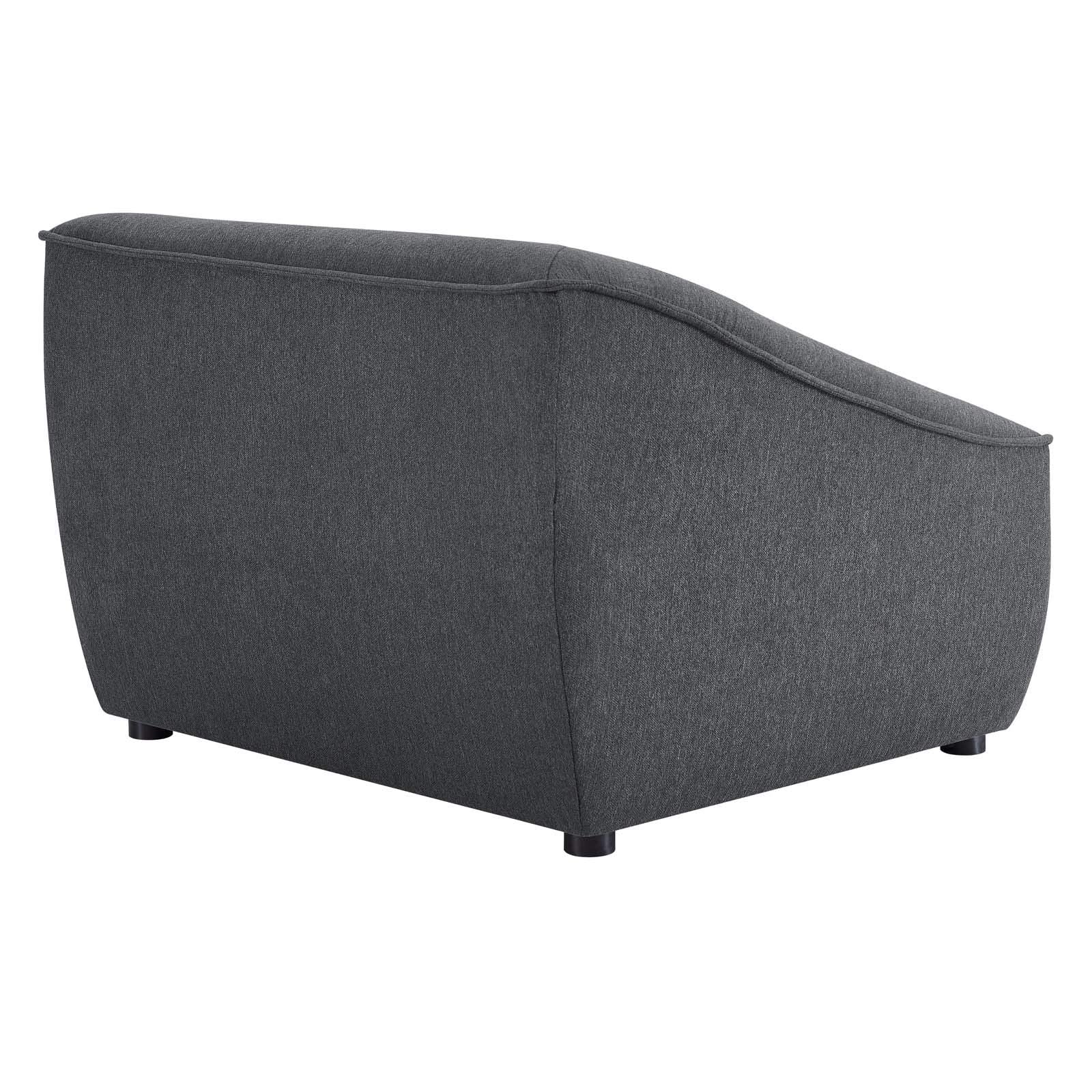 Modway Comprise Fabric Upholstered Sectional, Armchair, Charcoal