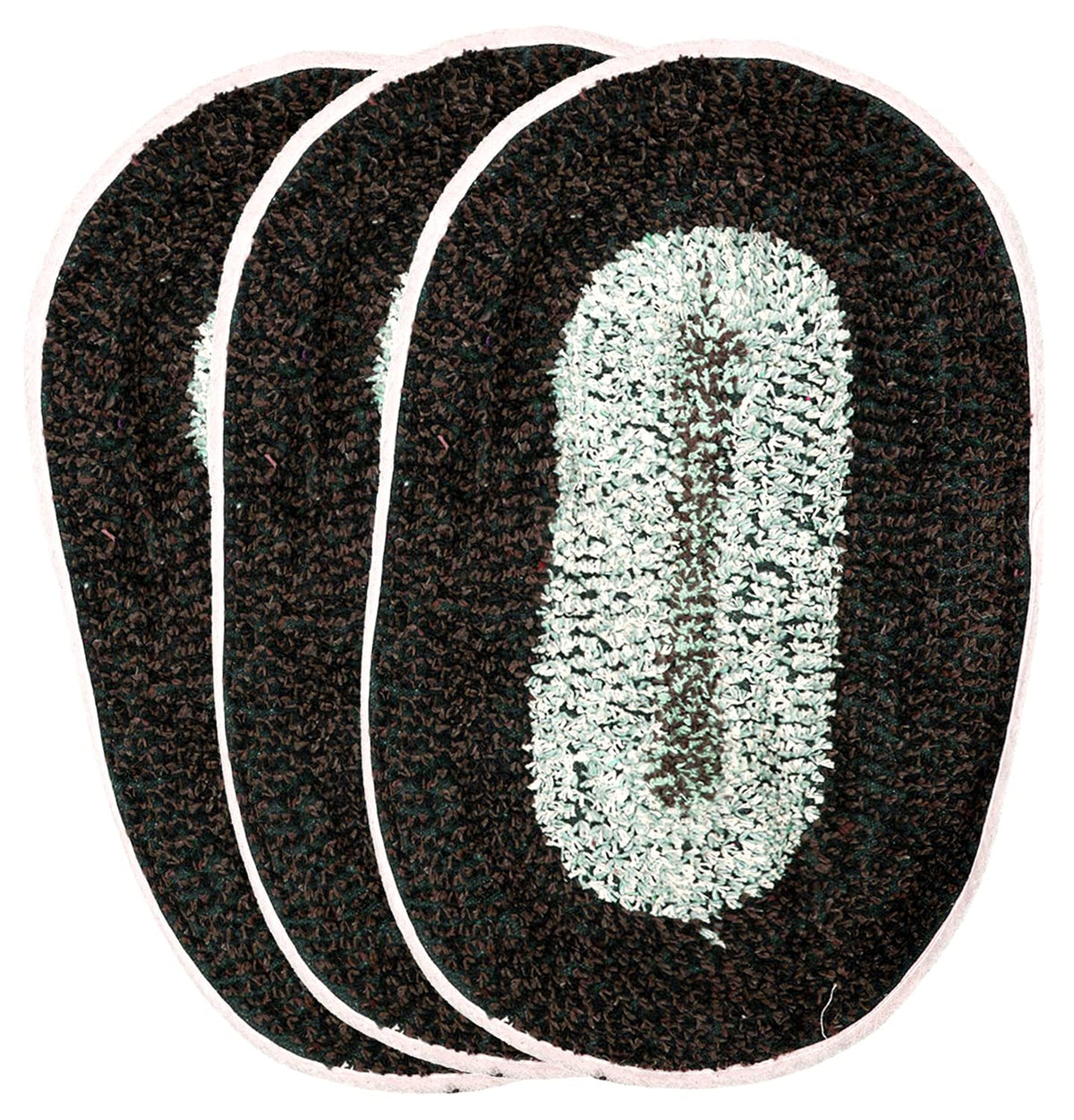 Kuber Industries Cotton Indoor Oval Doormat Dirts Trapper Mat Bath Door Mat Machine Washable for Porch/Kitchen/Bathroom/Laundry 