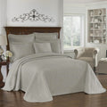 Historic Charleston King Charles Modern Farmhouse Floral Matelasse Bedspread, 100% Cotton Breathable Bedding, King/Calking, Gray