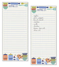 Set Of 2- Kitchen Design List Pad, Fridge Pad, Notepad, Shopping List With Attachable Magnet