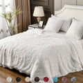 Yusoki Twin Size Faux Fur Throw Blanket(White,60' X 80'),Whithout Pillows,Winter Lightweight Plush Fuzzy Soft Cozy Microfiber