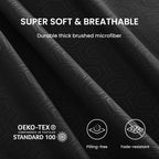 Sleep Zone Luxury Embossed Twin Bed Sheets Set For Kids, Black Honeycomb Pattern Sheet & Pillowcase Sets 3 Piece - Super Soft, Wrinkle Free, Fade Resistant, Deep Pocket 16' (Black, Twin)