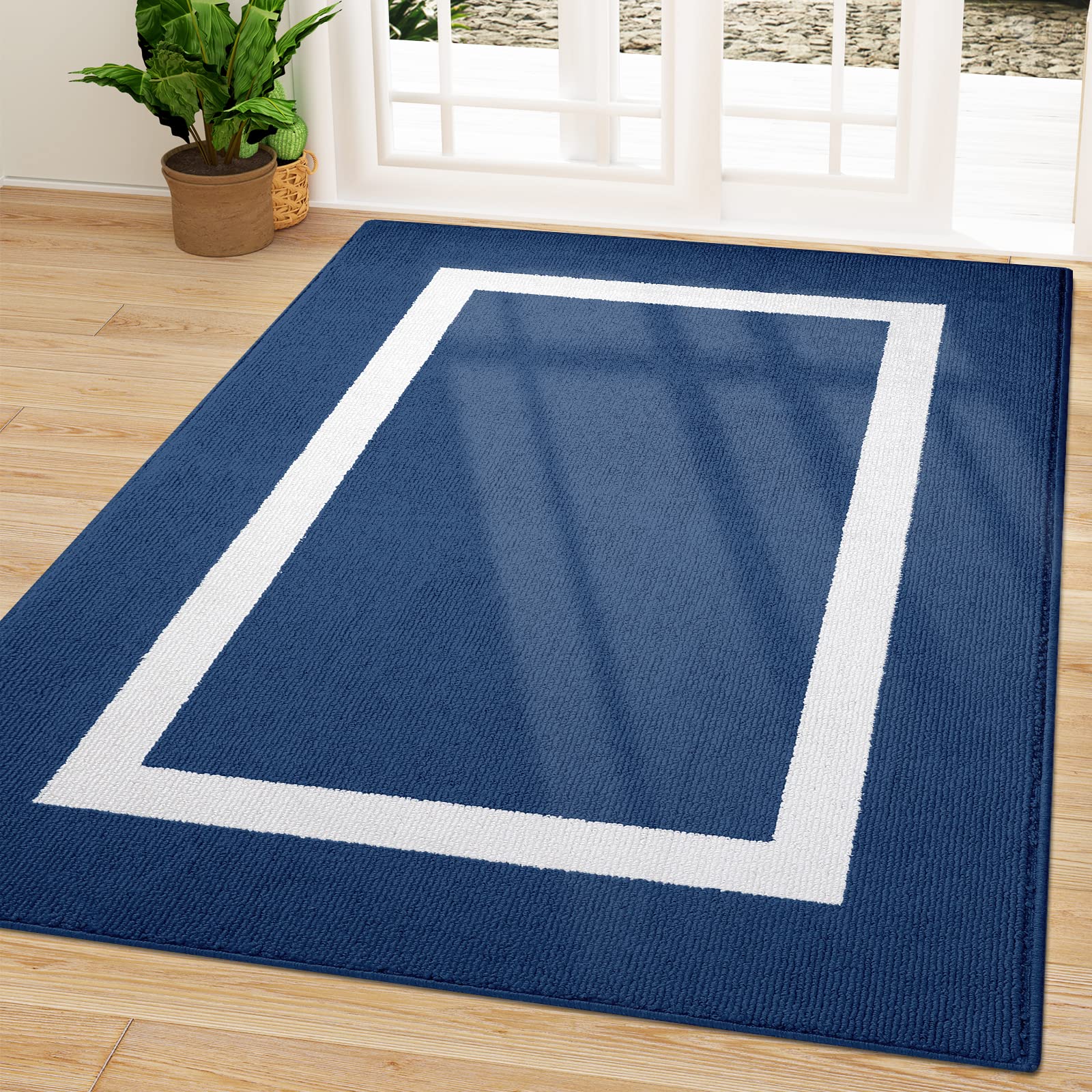 Olanly Indoor Door Mat, 59X35, Non-Slip Absorbent Resist Dirt Entrance Mat, Washable Low-Profile Inside Entry Doormats For Entry