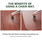 Futurhydro Chair Mat For Hardwood Floor, 45' X 53' Large Clear Easy Glide Large Computer Chair Mat, Plastic Rolling Chair Mat For Tile Floor And Gaming Floors (Rectangle)