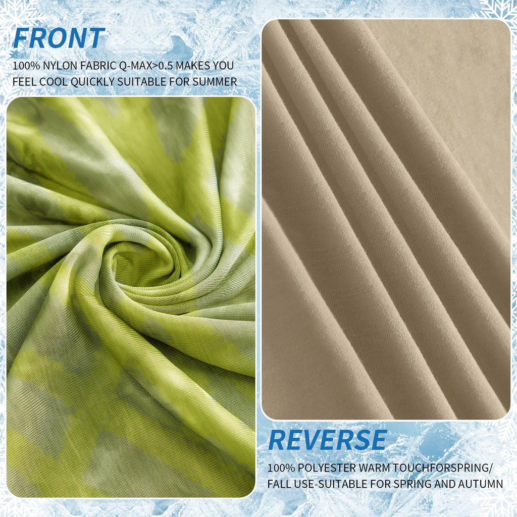 Guohaoi Cooling Blanket Full Size Summer Blanket Tie Dye For Hot Sleepers Lightweight Breathable Bed Blanket, Arc-Chill Q-Max >0