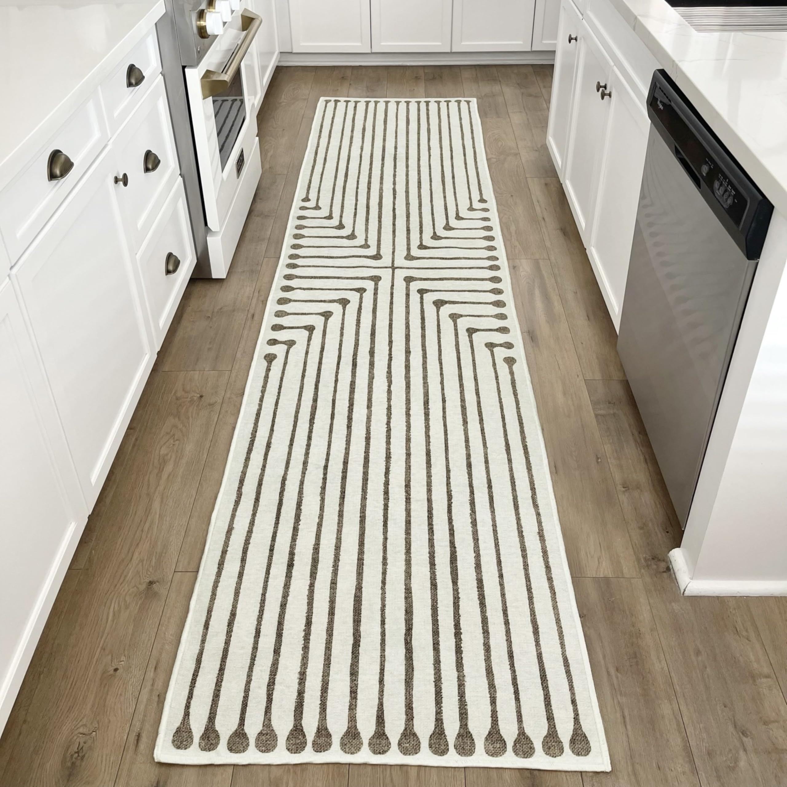 RUGGABLE x Jonathan Adler Washable Runner Rug - Runners for Hallways, Bedrooms, Entryway, Living Room & Kitchen- Stain & Water R