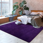 Softlife 6X9 Purple Living Room Rug, Washable Area Rugs For Bedroom, Soft Fluffy Fuzzy Carpet Bedside Rug Indoor Non-Slip Rug Fo