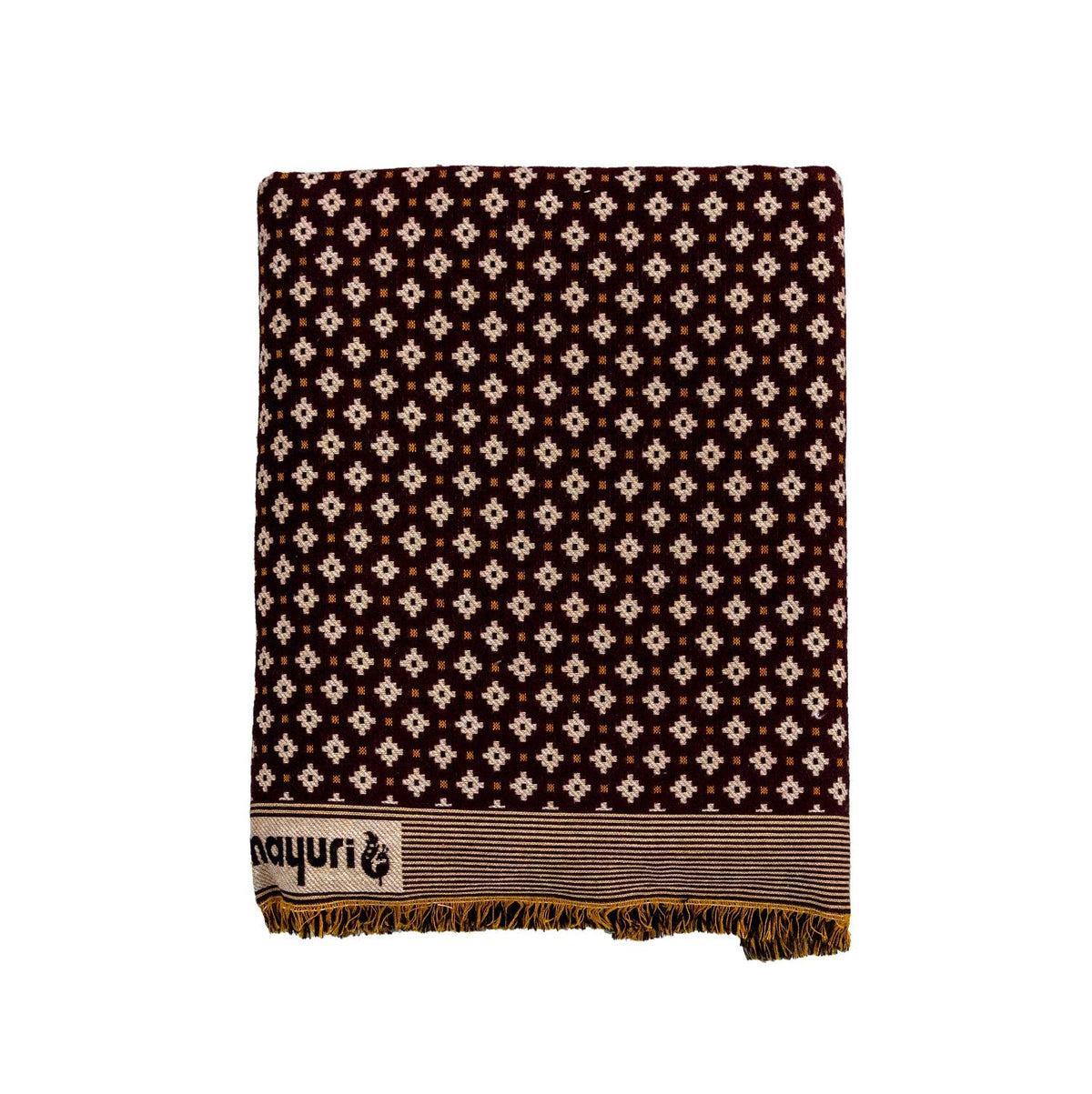 Varunavi Diamond Solapur Chaddar Cotton AC Blanket Queen Size 90 in X 108 in (230 cm X 260 cm) (Choco)