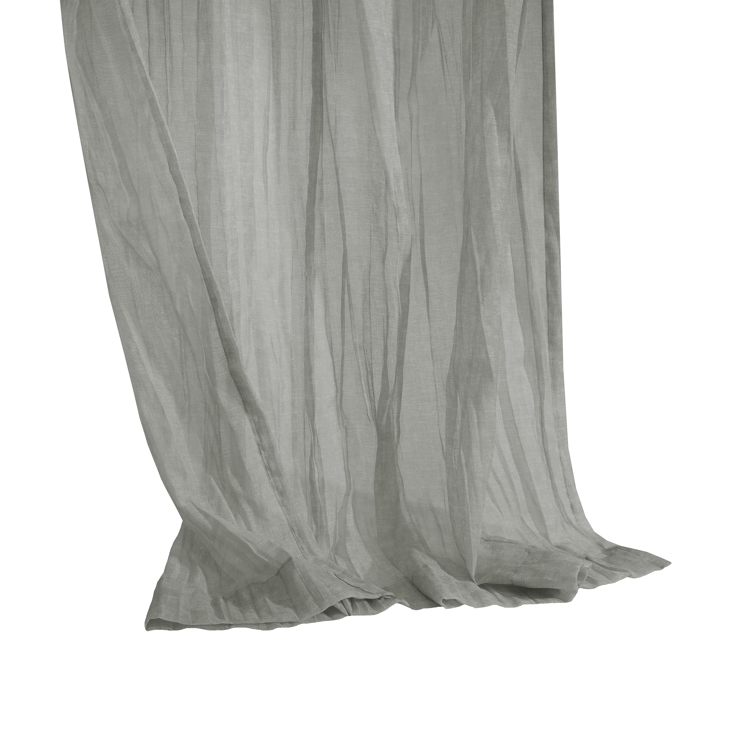 Richmark International Paloma Sheer Dual Header Curtain Panel 52 X 108 In Grey